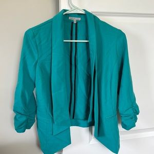 Blue green light jacket